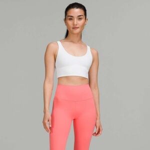 lululemon Align Reversible Bra A/B Cup White / Strawberry Milkshake